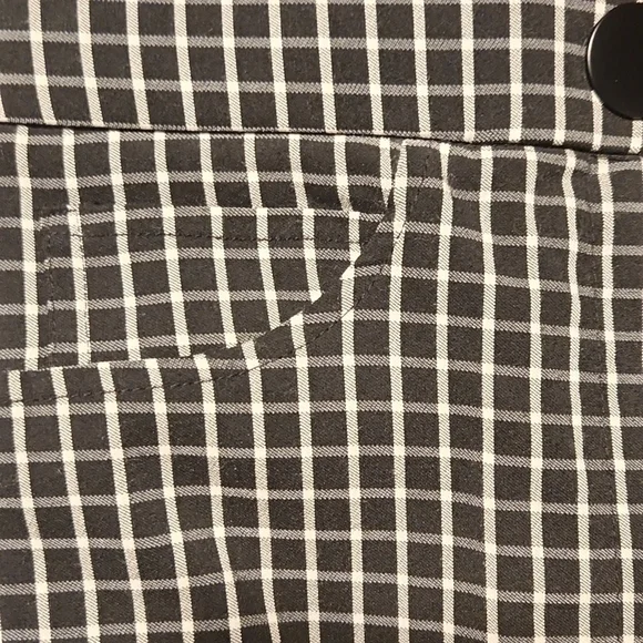 Zara Black White Checkered Plaid Hi-Rise Flat Front Trouser Leggings Pant Size S - Picture 7 of 7